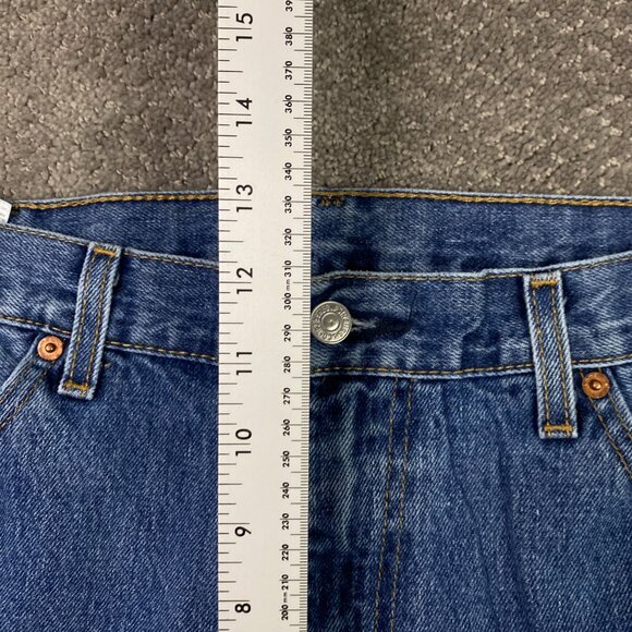 Levi's 505 Regular Fit Straight Leg Jeans Men's 40 x 32 Fits 41 x 31 Blue Cotton - Picture 9 of 12